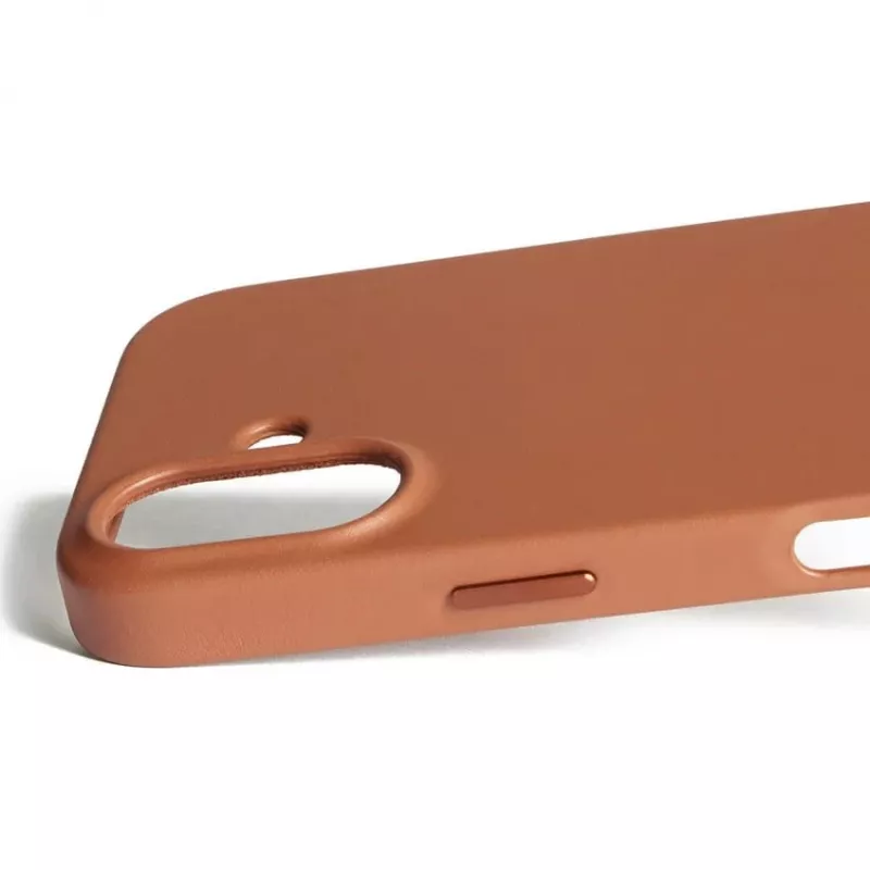 Mujjo Full Leather Case MagSafe θήκη για iPhone 17 καφέ