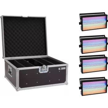 EUROLITE σετ LED Super Strobe 20000679 — 4 φωτιστικά LED strobe με βαλίτσα μεταφοράς