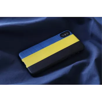Θήκη smartphone man and wood για iPhone X/XS – dandy μπλε μαύρη, προστατευτικό σκληρό κέλυφος