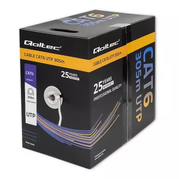 Καλώδιο patch UTP QOLTEC 50359 RJ45 CAT6 305m μπλε