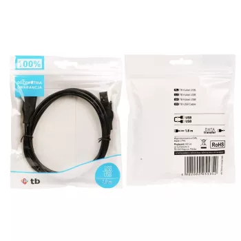 Καλώδιο USB AM-AM 1.8 μαύρο