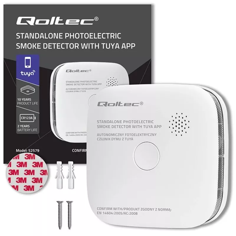 Ανιχνευτής καπνού με μπαταρία Tuya WiFi LED
