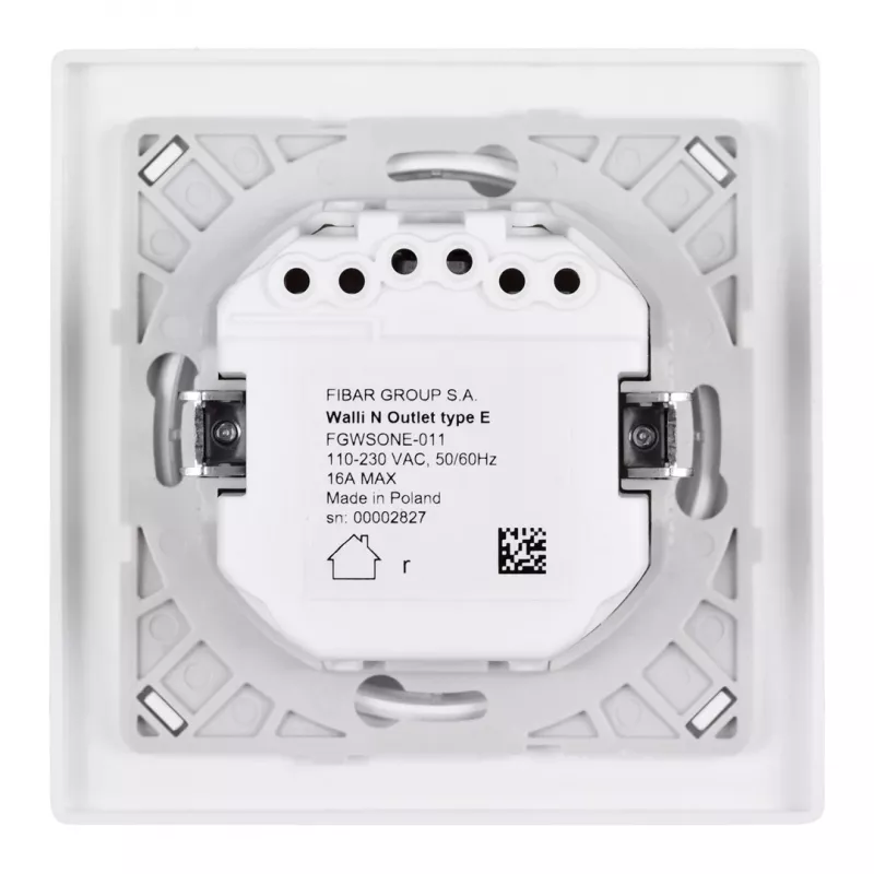 Fibaro Πρίζα Walli Outlet N Τύπου E ανθρακί FGWSONE-011-8