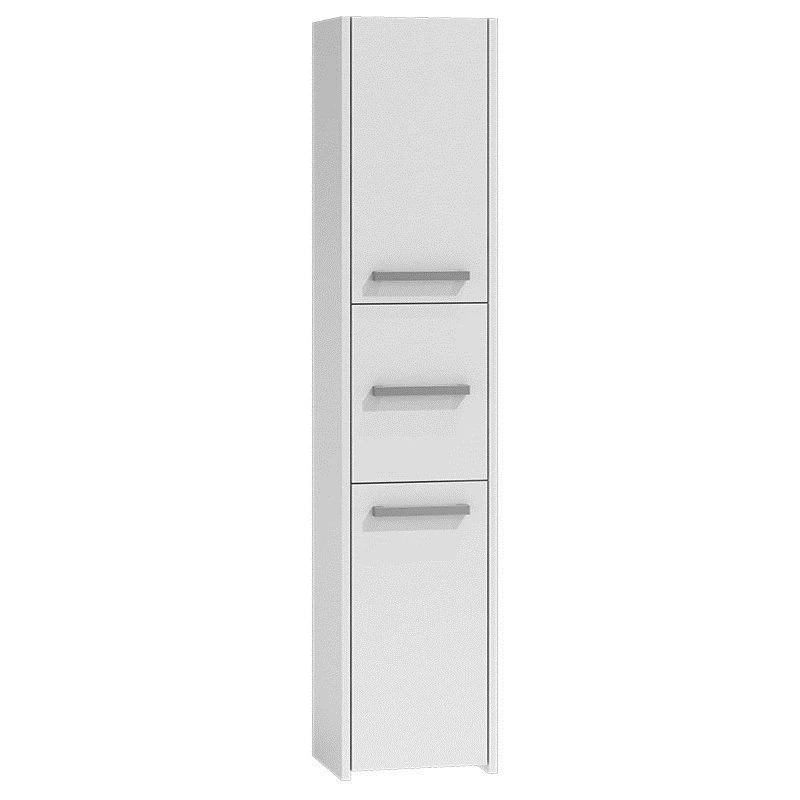 Ντουλάπι μπάνιου Top e shop S43 BIEL — ελεύθερο, 6 ράφια, 400×300×1700 mm, λευκό