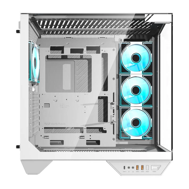 Κουτί υπολογιστή Darkflash DY470 (λευκό) + 4 ανεμιστήρες