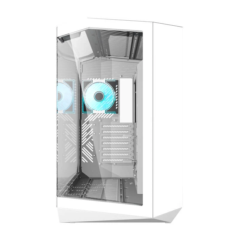 Κουτί υπολογιστή Darkflash DY470 (λευκό) + 4 ανεμιστήρες