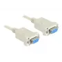 Σειριακό null modem 9 ακίδων υποδοχή θηλυκή σε 9 ακίδων υποδοχή θηλυκή 1,8 m, καλώδιο γκρι, 1,8 μέτρα