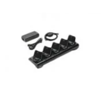 Φορτιστής μπαταρίας Zebra CRD-MPM-5SCHGEU1-01, τροφοδοσία AC, εσωτερικού χώρου, μαύρο, με καλώδιο DC
