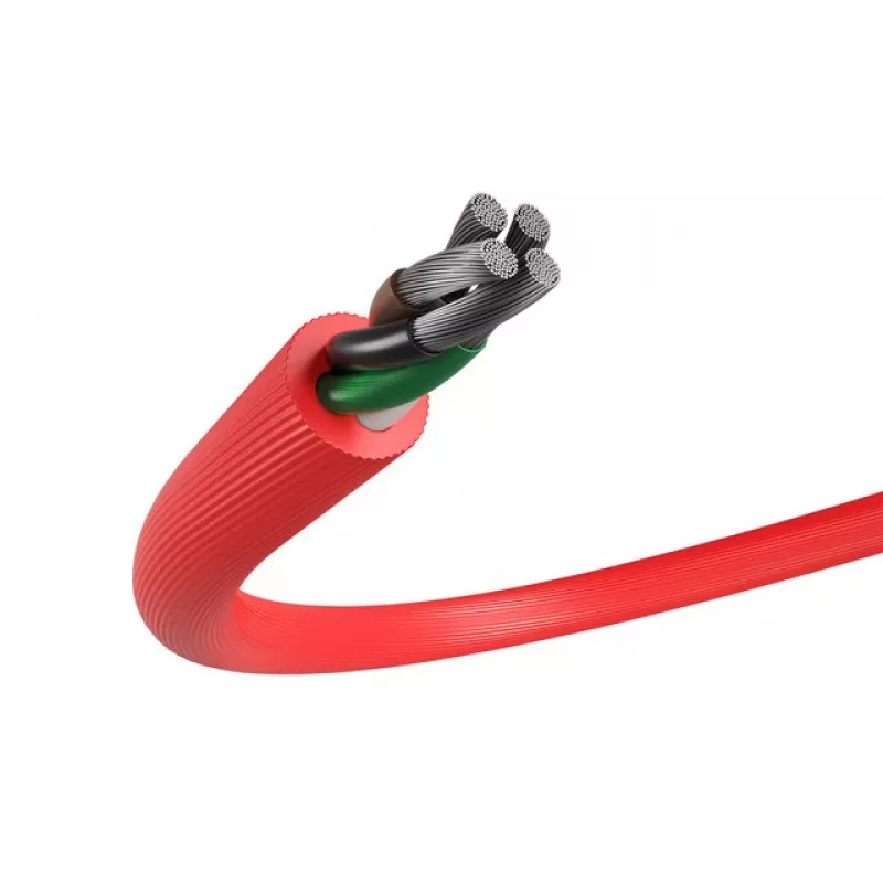 Καλώδιο USB NATEC NKA-1201 USB 2.0 1 m USB A USB C μαύρο κόκκινο
