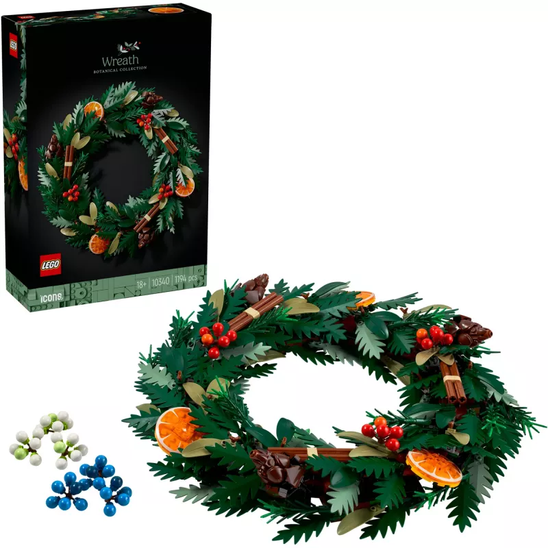 LEGO 10340 Icons Χριστουγεννιάτικο στεφάνι Δομικό παιχνίδι