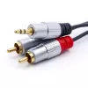 Καλώδιο ήχου Qoltec 52339 1m 2x RCA 3,5 mm μαύρο