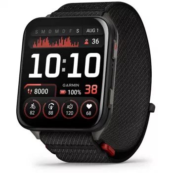 Smartwatch GARMIN Venu X1 – 2 inch AMOLED, GPS/GLONASS/Galileo, 5 ATM, 11 ημέρες μπαταρία, μαύρο λουράκι σιλικόνης