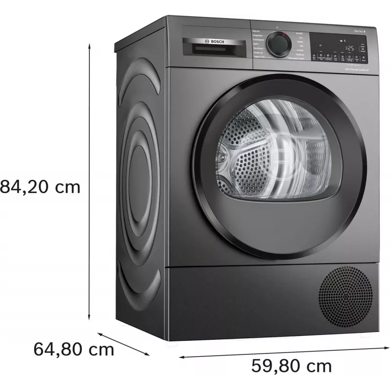 Bosch WQG245DXSN στεγνωτήριο με αντλία θερμότητας 9 kg