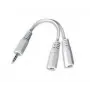 Διαχωριστής ήχου 3,5 mm / 10 cm Λευκό CCA-415W Gembird