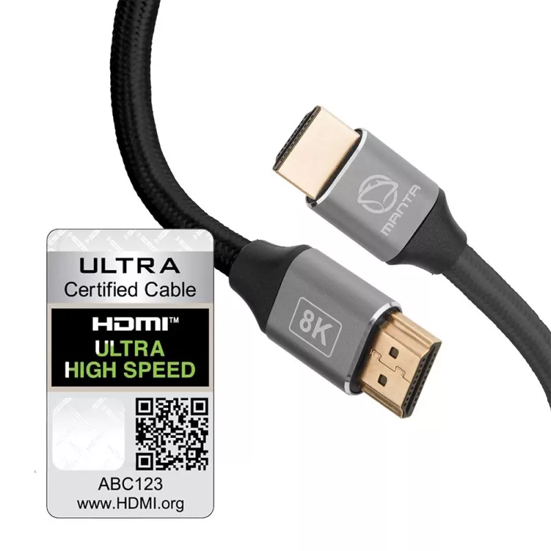 Καλώδιο HDMI MANTA HDMI-1.5MC 1,5 m, υποστηρίζει έως 8K