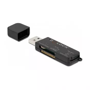 Αναγνώστης καρτών DeLOCK SuperSpeed USB για SD Micro SD MS