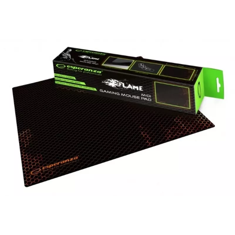 Gaming mouse pad ESPERANZA EGP102R — πολυεστέρας, 300×240 mm, πάχος 3 mm, μαύρο, τυπωμένη επιφάνεια