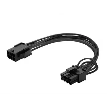 Savio AK-49 καλώδιο τροφοδοσίας PCIe 6 ακίδων σε 8 ακίδων (6+2), 0,15 m, μαύρο