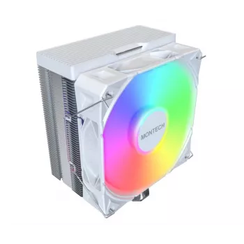 Montech NX400 White ARGB ψύκτρα αέρα CPU, 120 mm, πολλαπλών socket, λευκή