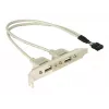 Slotbracket 1x εσωτερικό USB 5-Pin σε 2x εξωτερικά USB 2.0 DeLOCK 71000