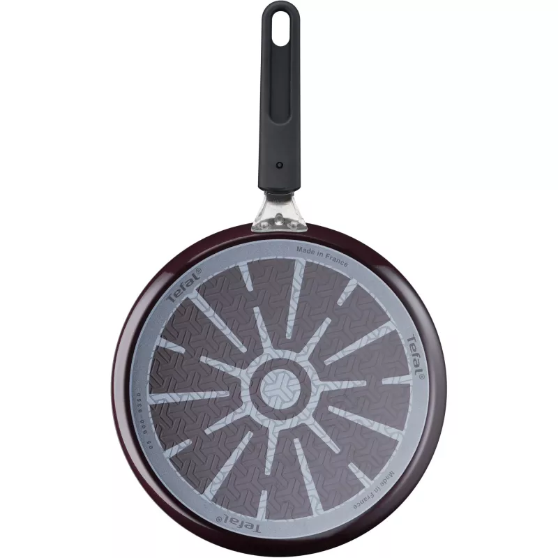 Τηγάνι κρέπας Tefal Resist Intense D52210 στρογγυλό 25 cm μαύρο κόκκινο