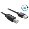 Καλώδιο USB DeLOCK 1m USB 2.0 A - B m/m μαύρο