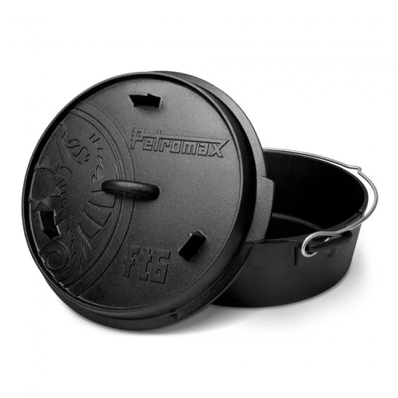 Dutch Oven Petromax ft6-t 5,5 L μαύρο γκριζοσίδηρο