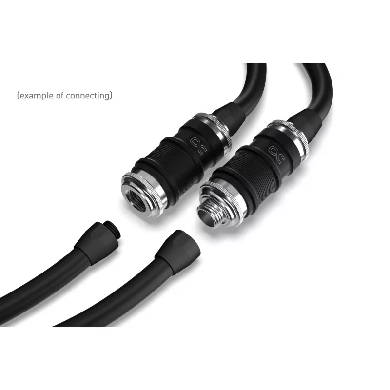 Ταχυσύνδεσμος Alphacool ES BLH1A Push-in Θηλυκό AG Χρώμιο Μαύρο Ματ