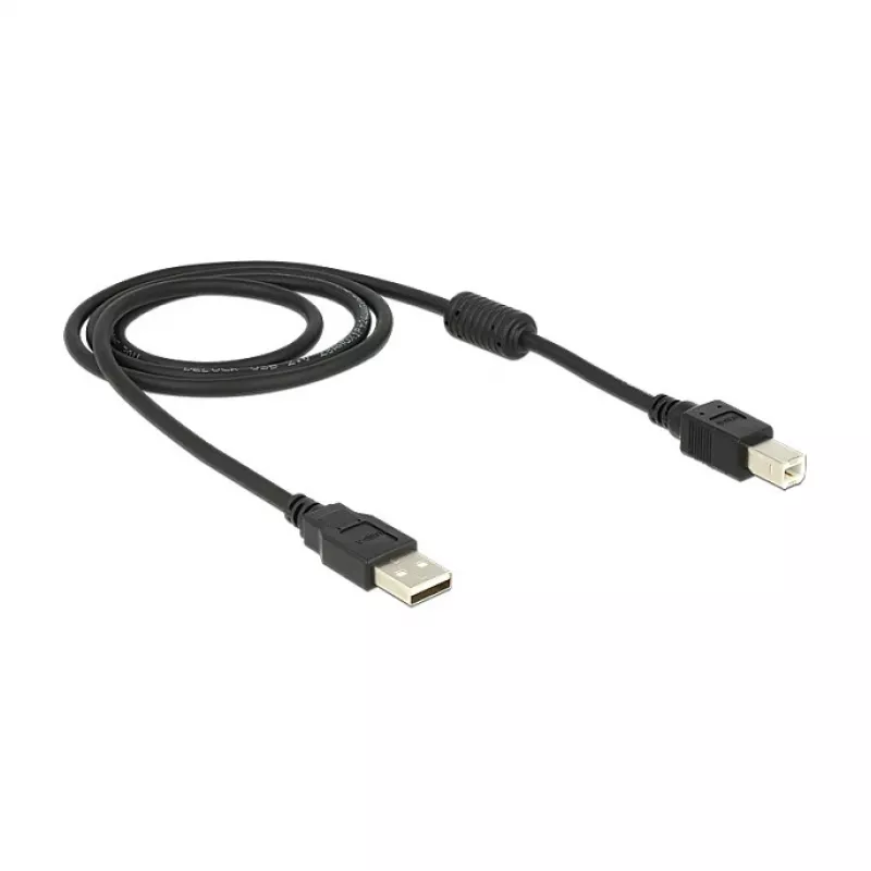 Καλώδιο USB DeLOCK 83566 USB 2.0 1 m USB A USB B μαύρο