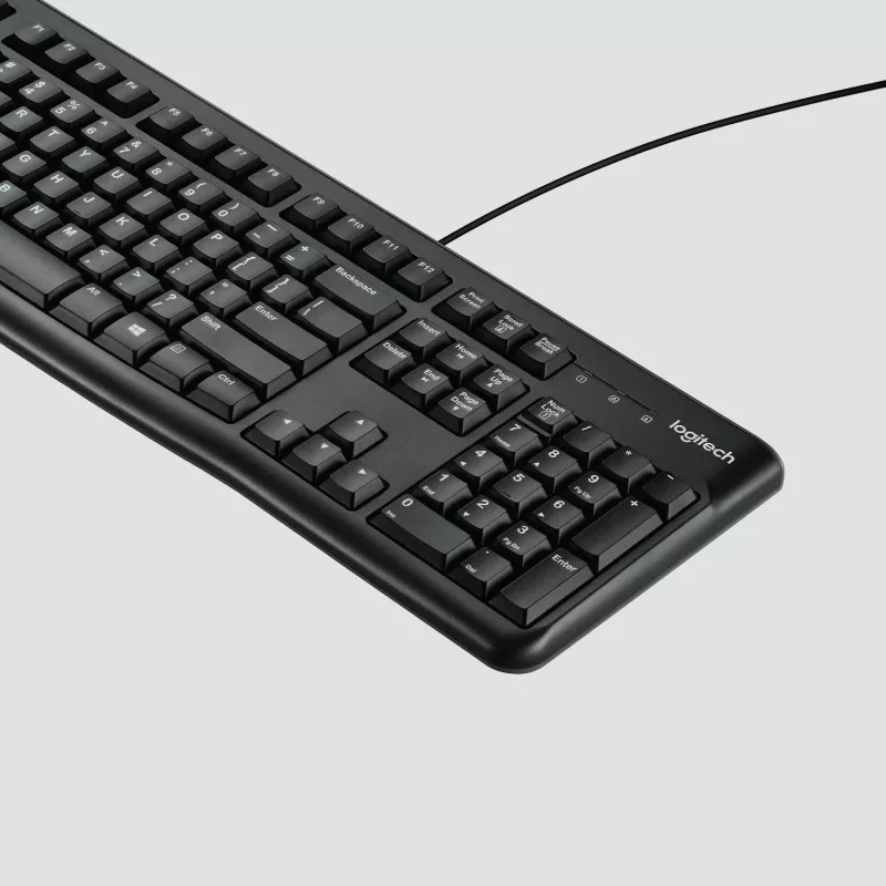 Logitech Desktop MK120 Combo, μαύρο, ενσύρματο, ελβετικό layout, 920-002504