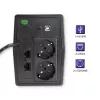 Qoltec Monolith UPS διπλής μετατροπής Online 0,65 kVA 360 W 2 πρίζες