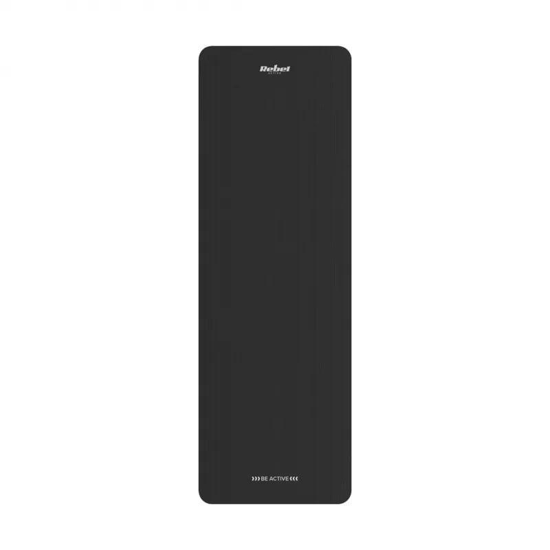 Rebel Active RBA-3151-BK στρώμα γυμναστικής, TPE, 183 x 61 cm, 6 mm, μαύρο