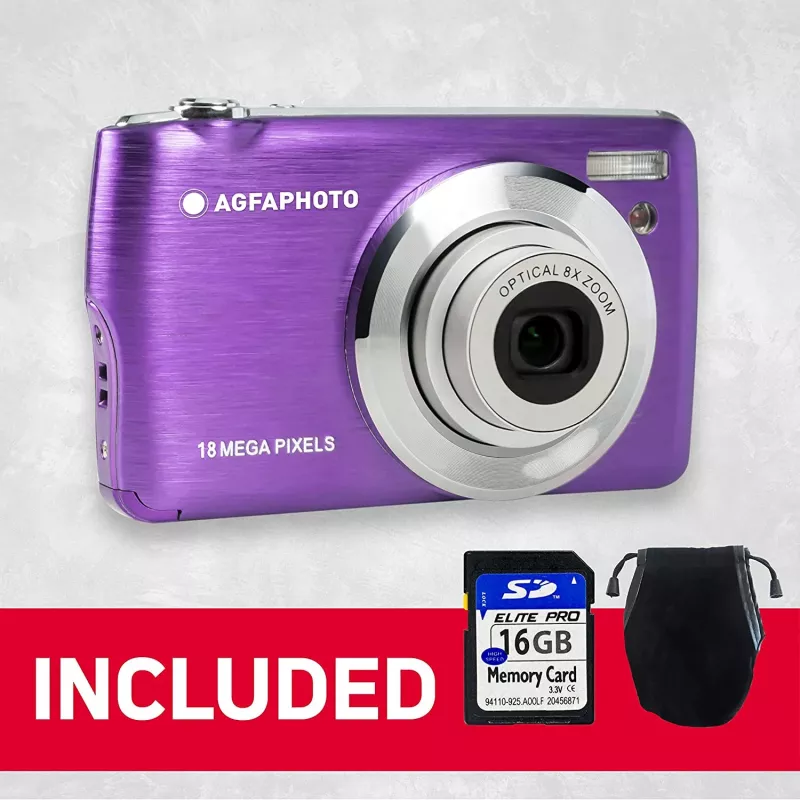 Agfa Photo DC8200 Μωβ + Τσάντα + Κάρτα SD 16 GB