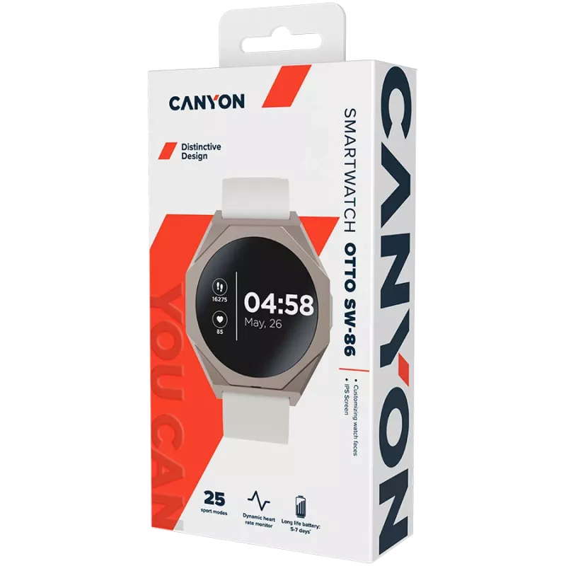 Smartwatch Canyon Otto SW-86, λευκό (CNS-SW86SS)