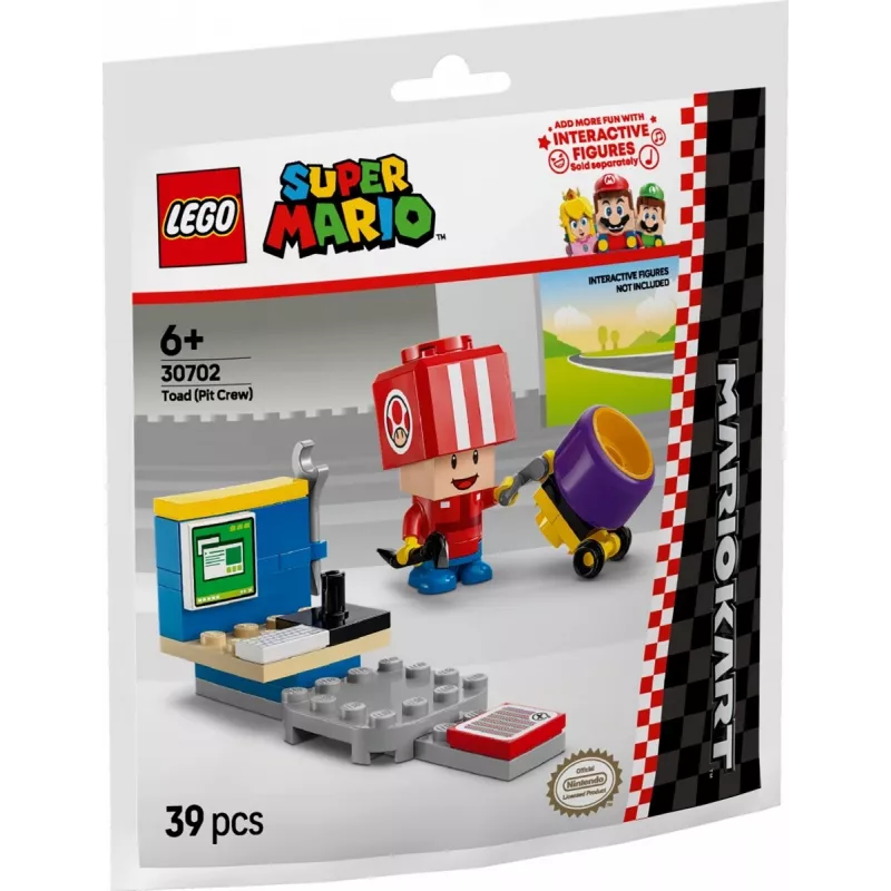 Παιχνίδι LEGO Mario Kart Toad Pit Crew Polybag 30702 μικρό σετ αξεσουάρ μινιατούρας