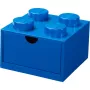 LEGO συρτάρι γραφείου 4, κουτί αποθήκευσης μπλε, με θηκάρια