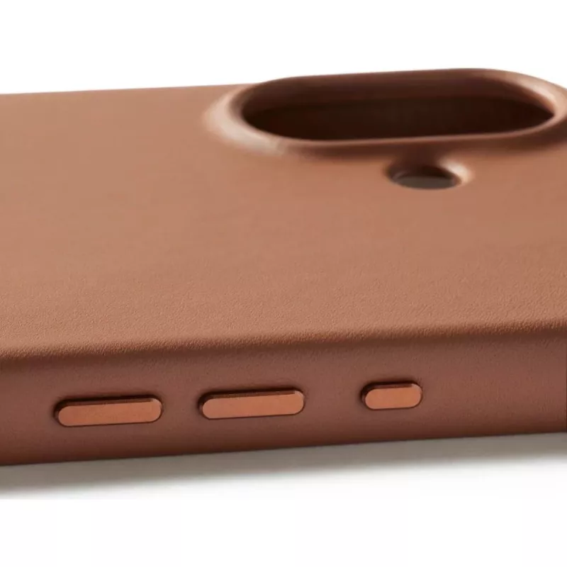 Mujjo Full Leather Case MagSafe θήκη για iPhone 17 καφέ