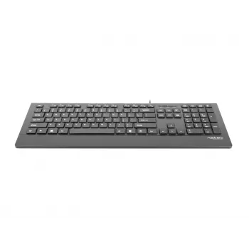 Ενσύρματο πληκτρολόγιο NATEC BARRACUDA ES — συμπαγές layout, διακόπτες μεμβράνης, θύρα USB