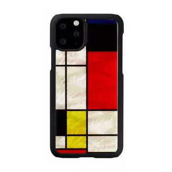 Θήκη smartphone iKins για iPhone 11 Pro Mondrian μαύρη — προστατευτικό κάλυμμα, σκληρή θήκη, ακριβείς εγκοπές