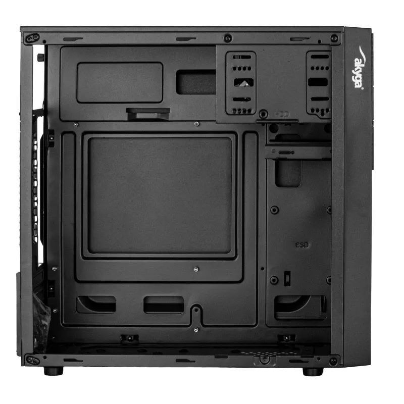 Akyga AK19BK Κουτί υπολογιστή Micro-Tower, Micro-ATX / Mini-ITX, USB-C + USB 3.0 + 2x USB 2.0, χωρίς τροφοδοτικό, μαύρο