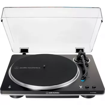 AT-LP70XBTBS, Πικάπ Μαύρο/Ασημί, ενσωματωμένος προενισχυτής phono, Bluetooth, πλήρως αυτόματο, ιμάντας κίνησης