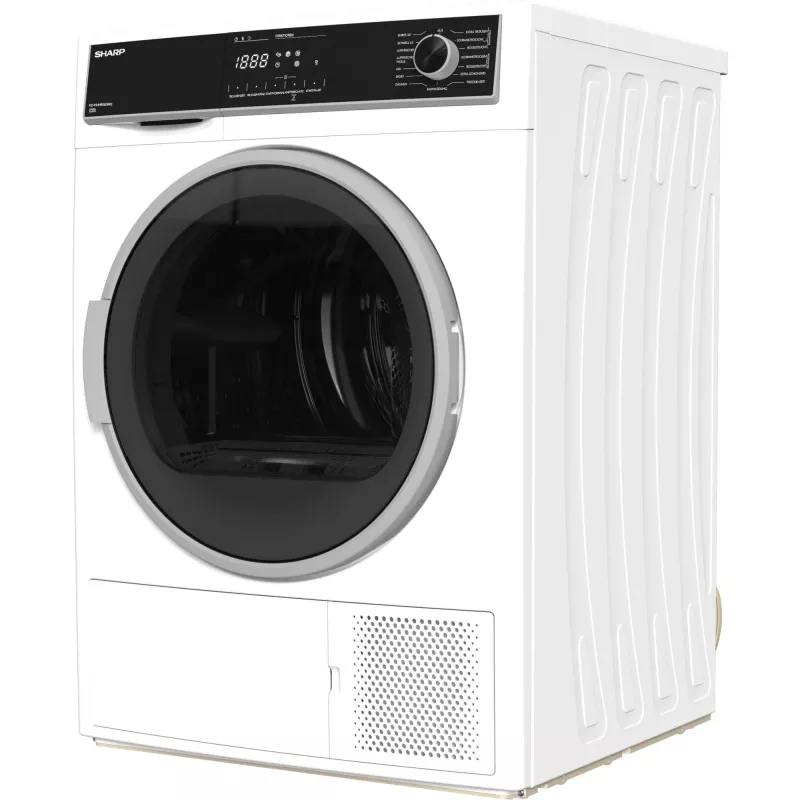Sharp KD-HHH8S8GW3-DE Στεγνωτήριο ρούχων ελεύθερο μπροστινής φόρτωσης 8 kg λευκό