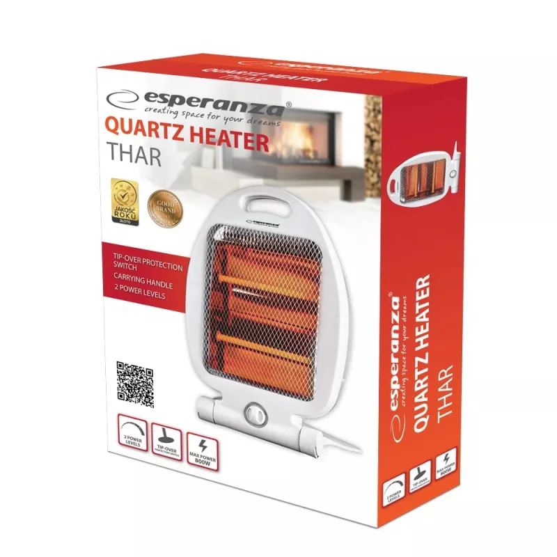 Esperanza EHH009 Ηλεκτρικός θερμαντήρας κουαρτζ 400W/800W Λευκός