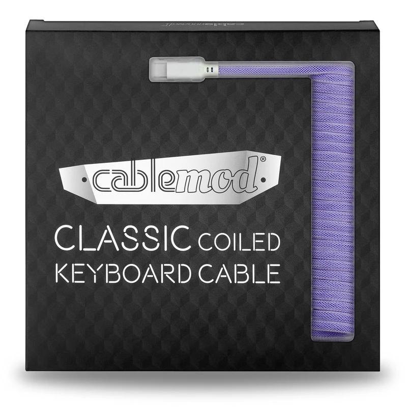 CableMod Classic Coiled CM-CKCA-CW-PW150PW-R σπιράλ καλώδιο πληκτρολογίου, USB-C σε USB-A, 150 cm, Rum Raisin
