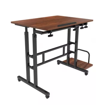Φορητό τραπέζι laptop Maclean, μαύρο, 80x60 cm, μέγιστο 50 kg, ρυθμιζόμενου ύψους 67-115 cm, MC-124 B