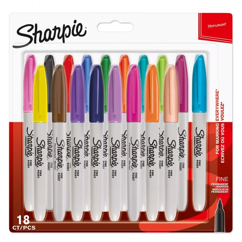 Λεπτός μαρκαδόρος Sharpie 18 τεμ. λεπτή μύτη πολύχρωμο
