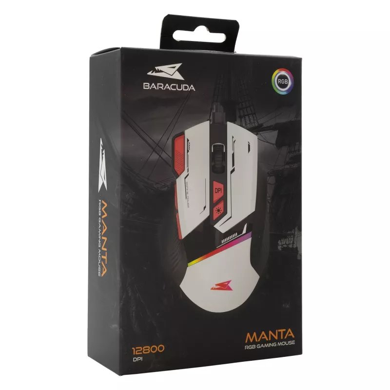 Ποντίκι Baracuda BGM-042 MANTA Λευκό USB