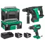 Κατσαβίδι μπαταρίας Hikoki σετ μπαταρίας 18 V DS18DBS+DH18DBL με 2 x 5 Ah μπαταρίες
