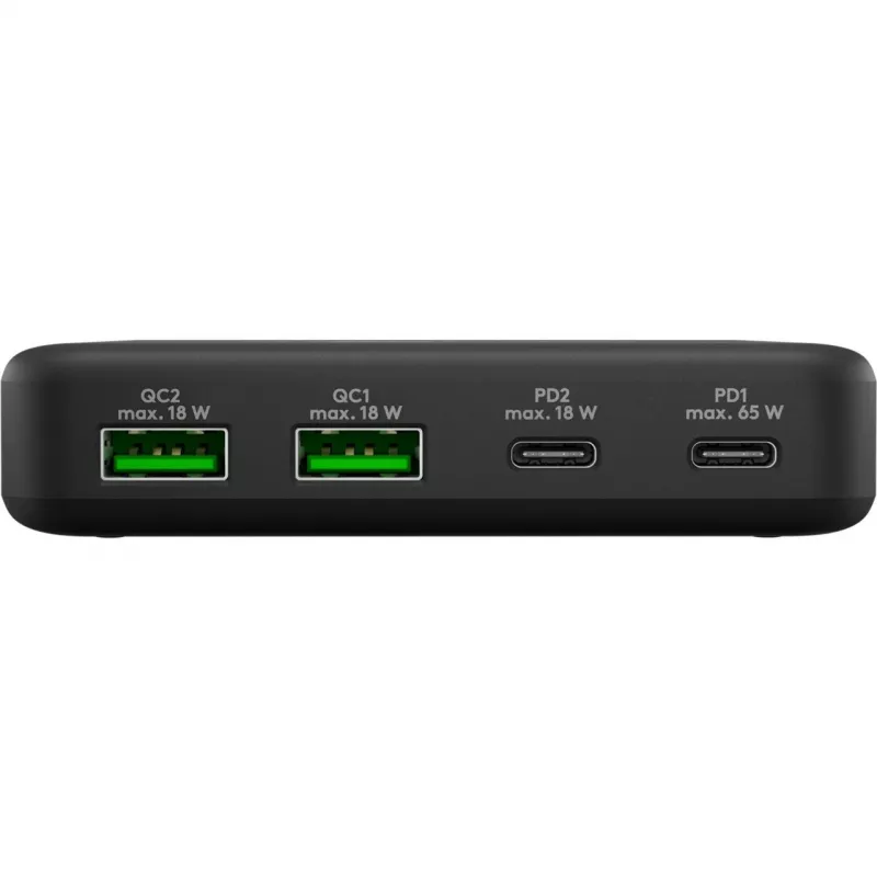 GOOBAY Multiport USB-C PD GaN Επιτραπέζιος φορτιστής 65 W, μαύρο