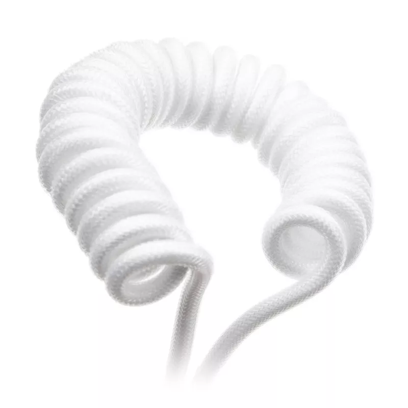 Σπιράλ καλώδιο USB Ducky White Edition DACOC2-WHT1, αποσπώμενο, λευκό σπιράλ σχέδιο